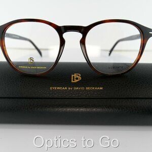DAVID BECKHAM DB 1126  (EX4) BROWN HORN 50-19-145 MENS EYEGLASS FRAMES